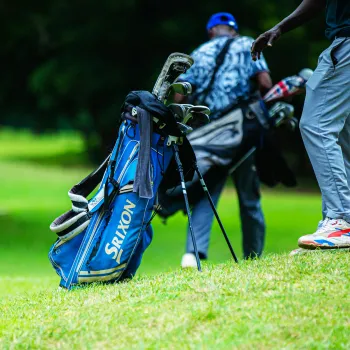 Close up of Golf club bag