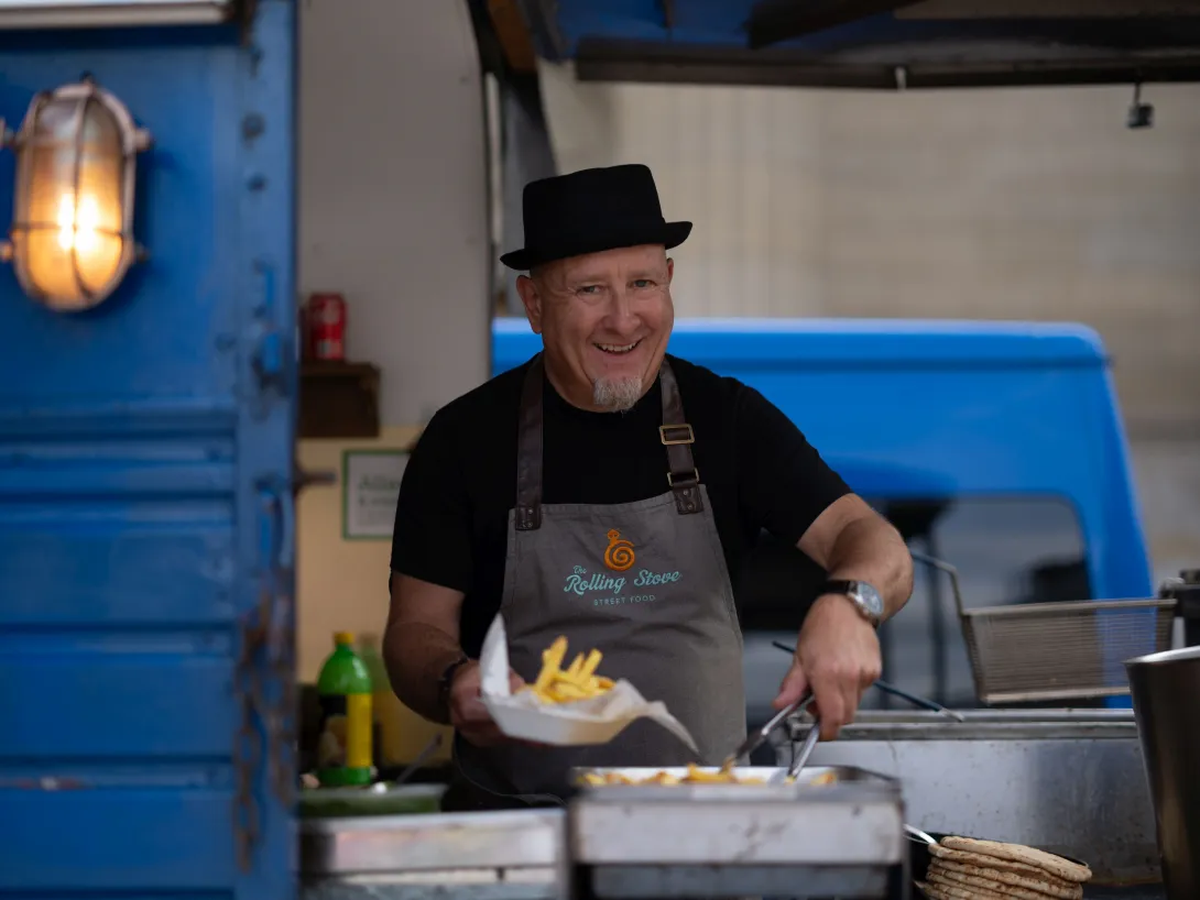 Man food truck